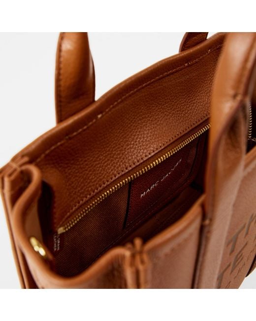 Marc Jacobs Brown Stylish Small Leather Tote Bag