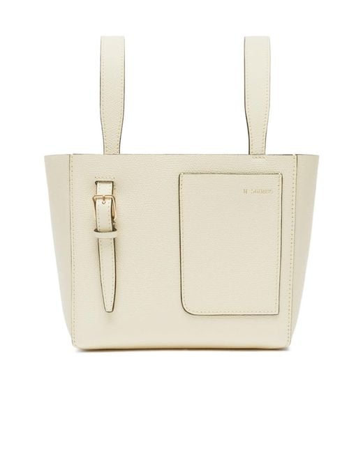 Valextra Natural Mini Soft Bucket Bag