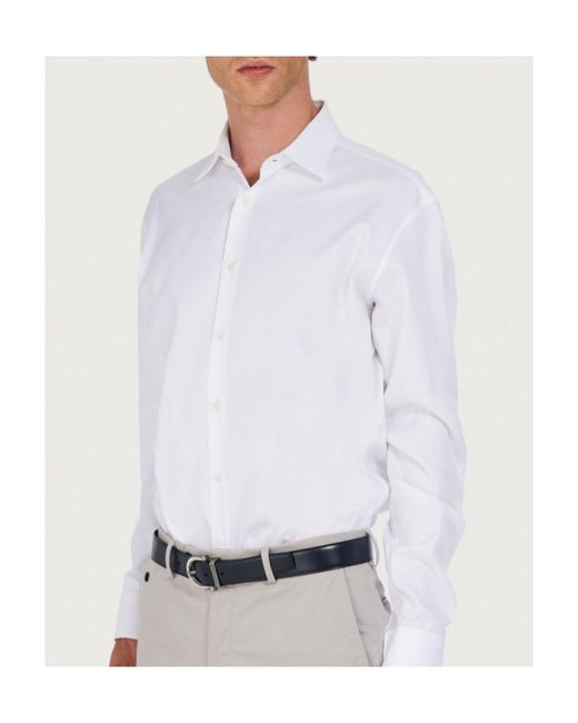 Ferragamo White Ferragamo Logo Engraved Buckle Belt for men