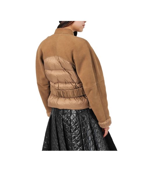 Moncler Brown Tan Suede Jacket