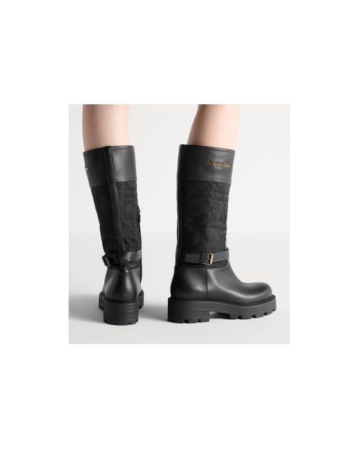 Dior Black Christian D-Town Buckle Detailed Boots