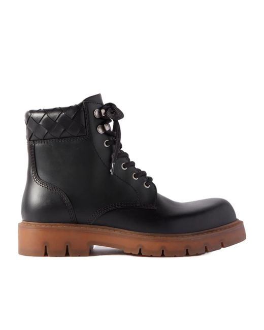 Bottega Veneta Black Haddock Lace-Up Ankle Boot
