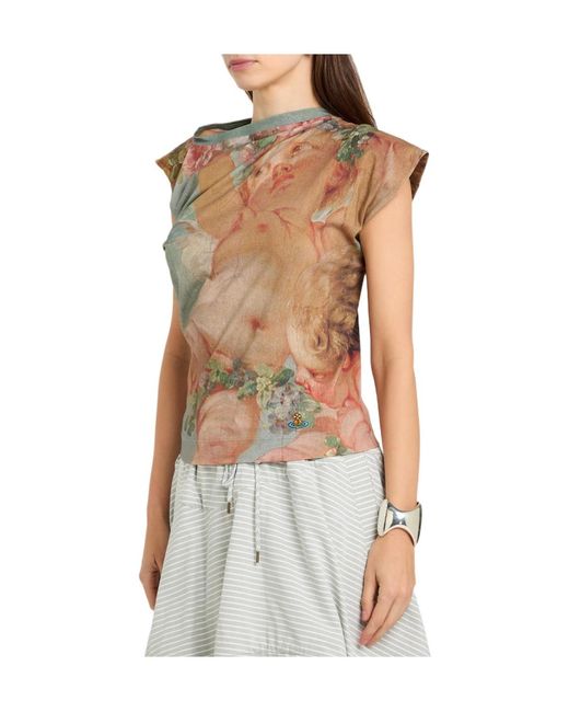 Vivienne Westwood Gray Printed Sleeveless Top