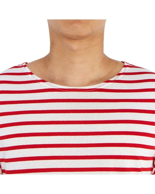Saint James Red Striped Graphic T-Shirt for men