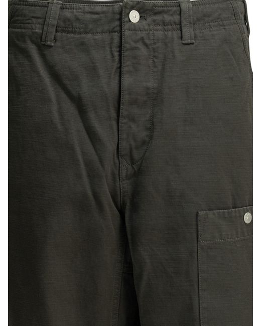 Stone Island Gray Patch-Pocket Drawstring-Cuff Trousers for men