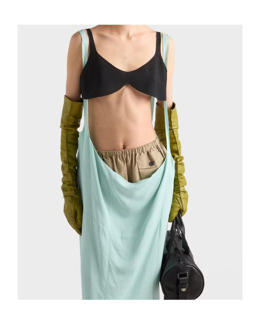 Prada Black Crepe De Chine Top