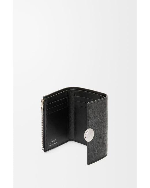 Loewe Black Logo Detailed Folded Small Wallet