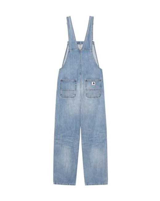 Carhartt Blue W Bib Denim Jumpsuits
