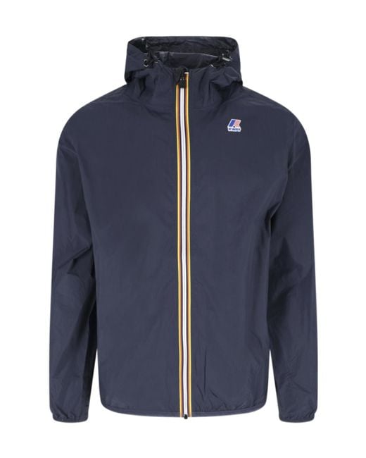 K-Way Blue Hooded Jacket for men