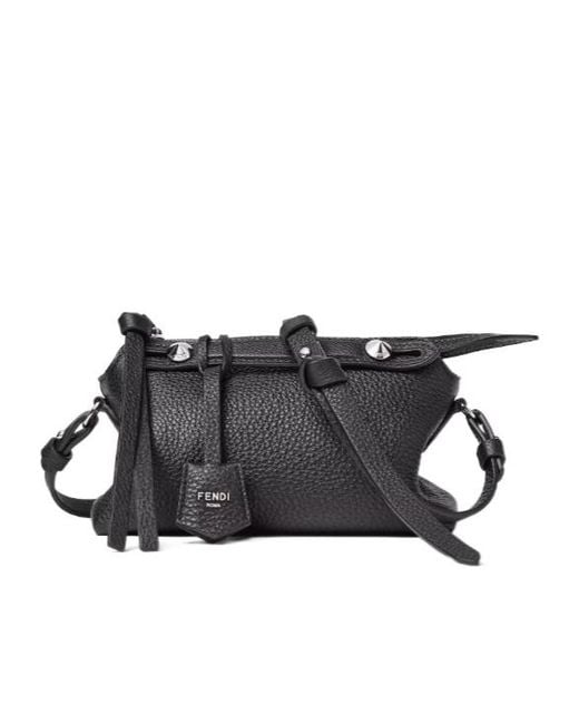 Fendi Black By The Way Soft Boston Shoulder Bag
