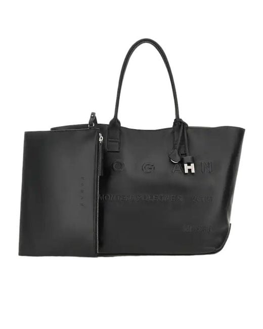 Hogan Black Address Medium Shopping Bag