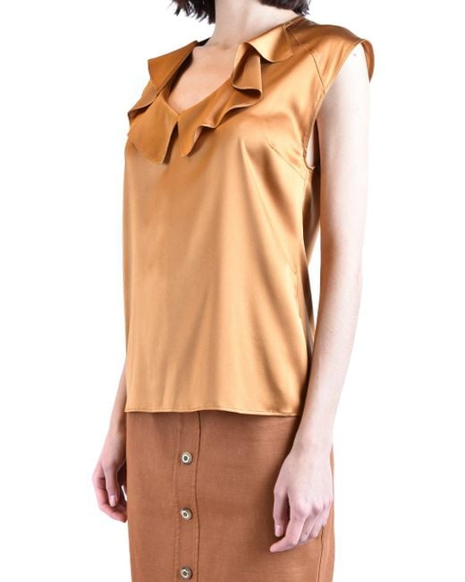Pinko Orange Sleeveless Blouse