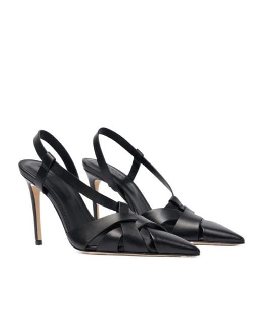 Scarosso Metallic Athena Slingback Pumps