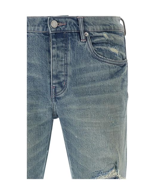 Purple Brand Blue P001 Repairs Skinny Jeans for men