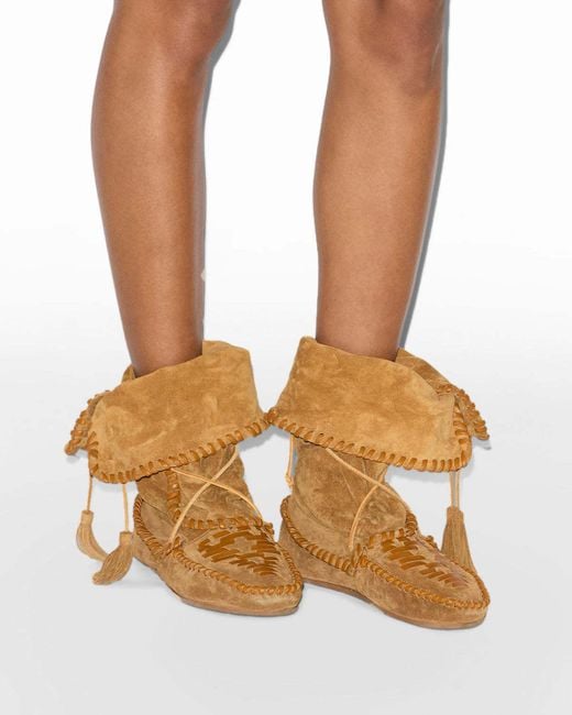 Isabel Marant Brown Tassel Detailed Boots