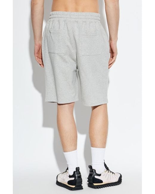 AllSaints Gray Undrgrnd Logo Sweat Shorts for men