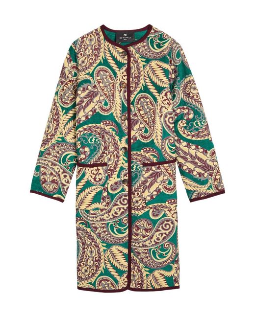 Etro Blue Reversible Jacquard Jacket