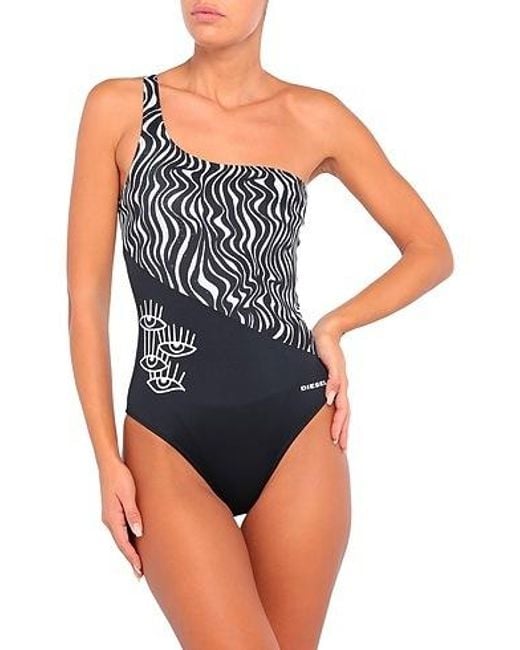 DIESEL Blue Colorful Elastic Swimsuit