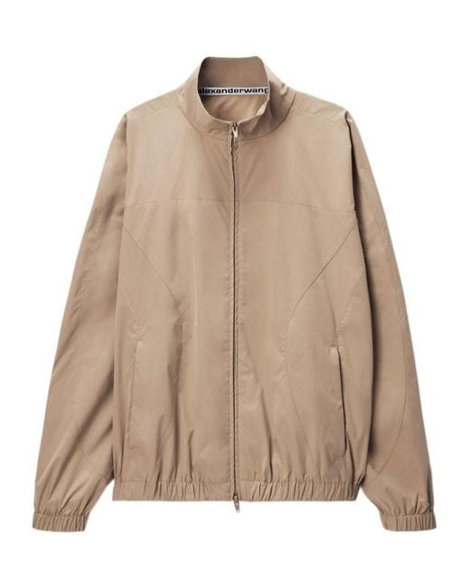 Alexander Wang Natural Perforated Logo Track Jacket for men