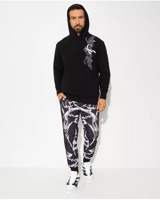 Philipp Plein Black Elastic Waist Sweatpants for men