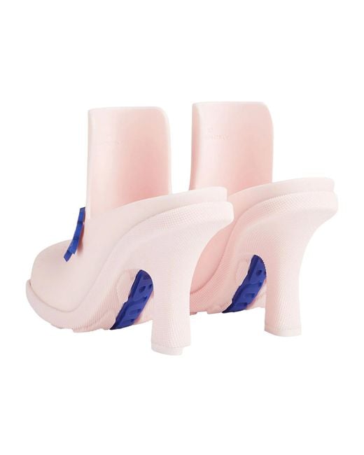 Burberry Pink Simple Mule Shoes