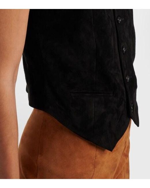 Stouls Black Capone Suede Vest