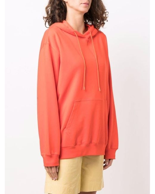 MSGM Pink Long-Sleeved Cotton Hoodie