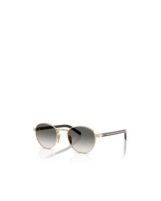 Prada Metallic Eyewear Round Frame Sunglasses
