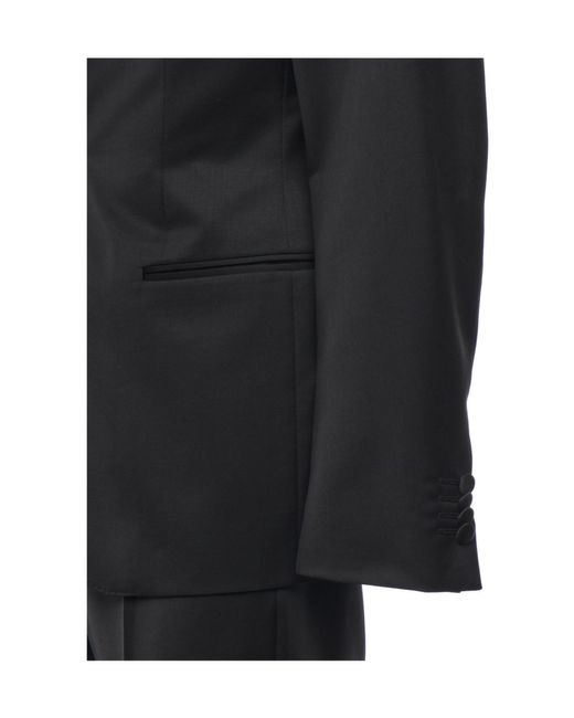 Zegna Black Two Piece Tailored Suit