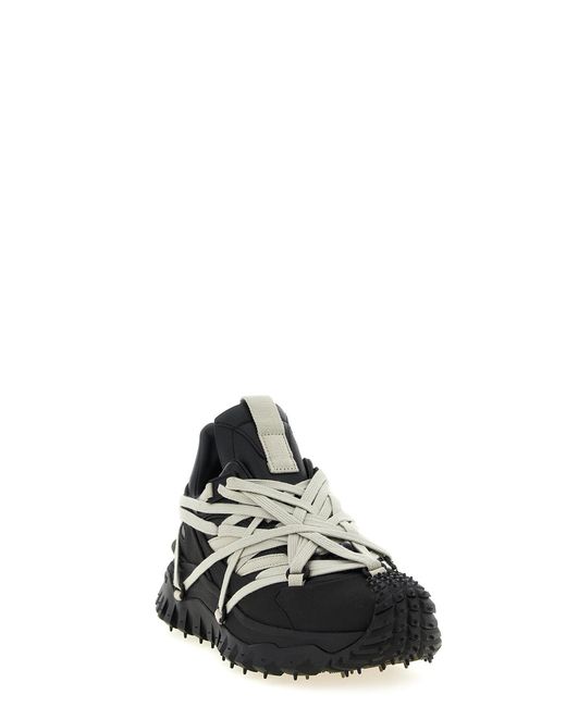 Moncler Black Moncler Rick Owens Trailgrip Megalace Lace-Up Sneakers for men