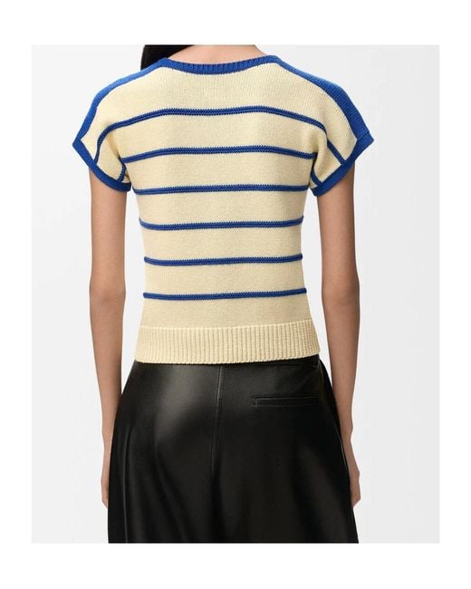 Loewe Blue Short-Sleeved Knitwear
