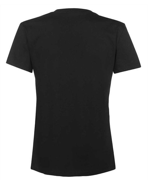 ARMANI EXCHANGE Black V-Collar Short-Sleeved T-Shirt