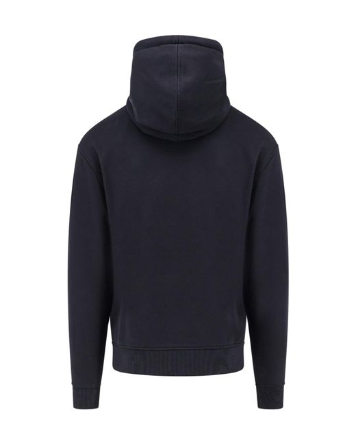 AMI Blue Ami De Coeur Drawstring Hoodie for men