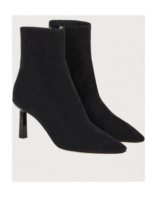 Ferragamo Black 70Mm Pointed Toe Boots