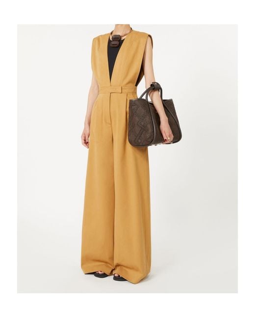 Max Mara Brown Small Marine Tote Bag