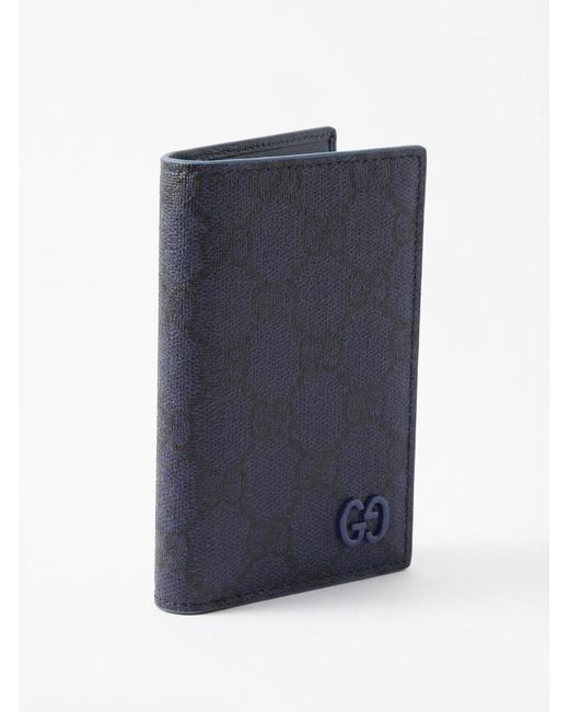 Gucci Blue Dusty Interior Gg Long Card Case for men