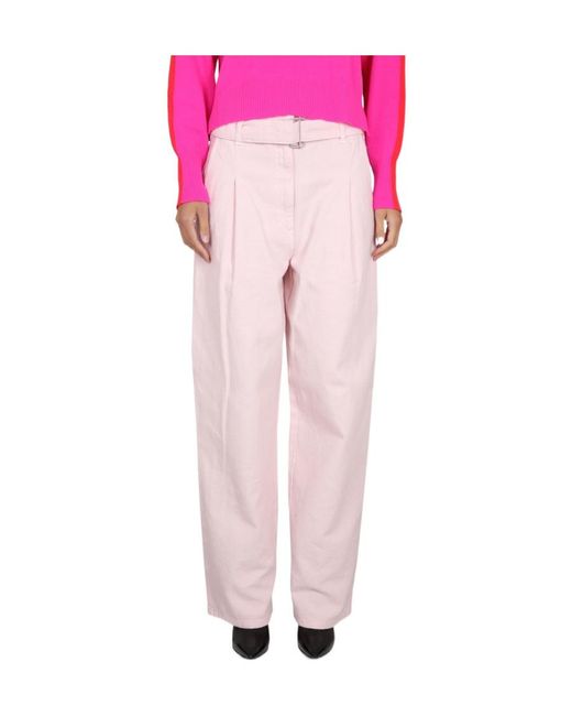 Philosophy Di Lorenzo Serafini Pink Belt Ring Denim Trousers