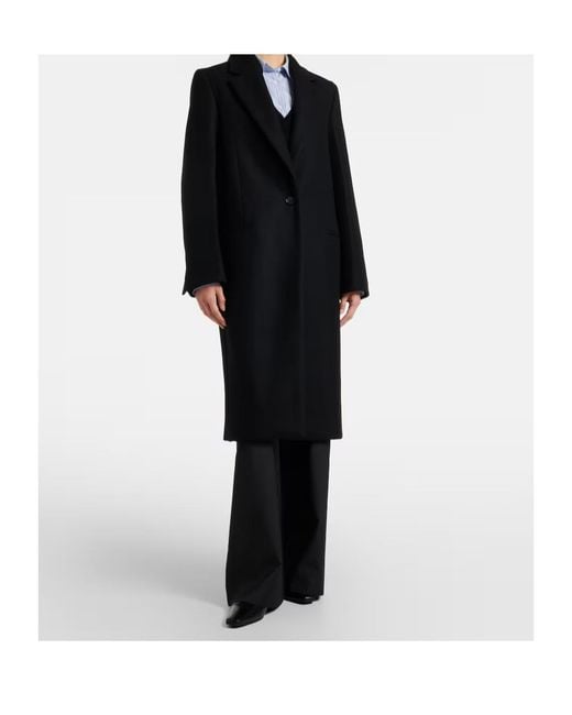Totême  Black Wool-Blend Coat