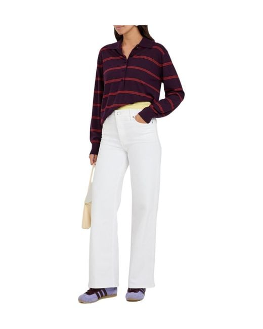 FRAME White Wide-Leg Jeans