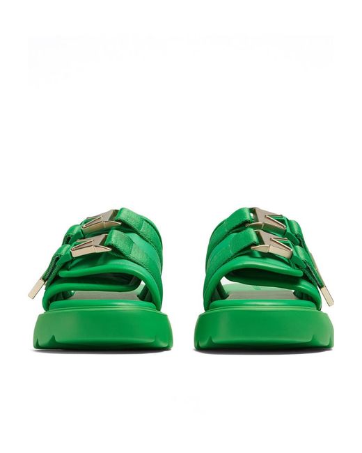 Bottega Veneta Green Flash Strappy Sandals