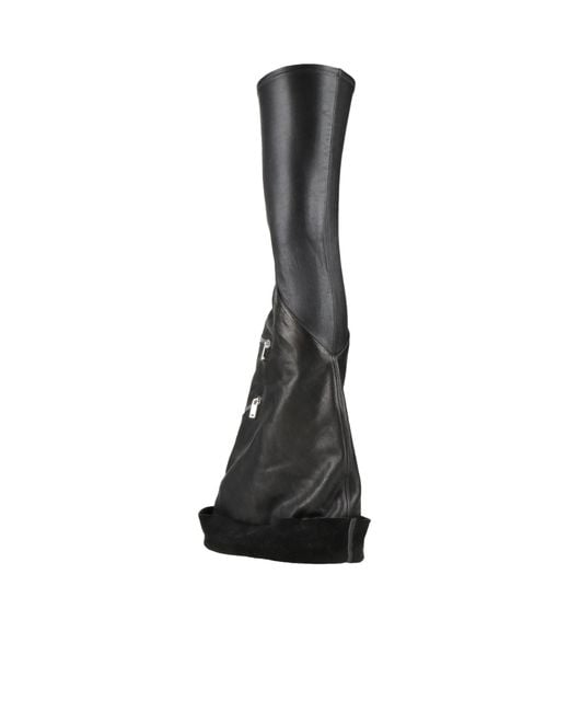 Rick Owens Black Simple Non-Slip Leather Boots