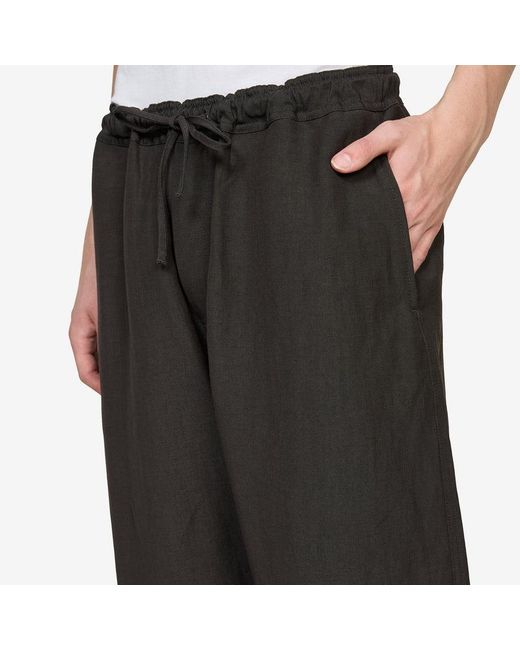 Studio Nicholson Black Drawstring Trousers for men