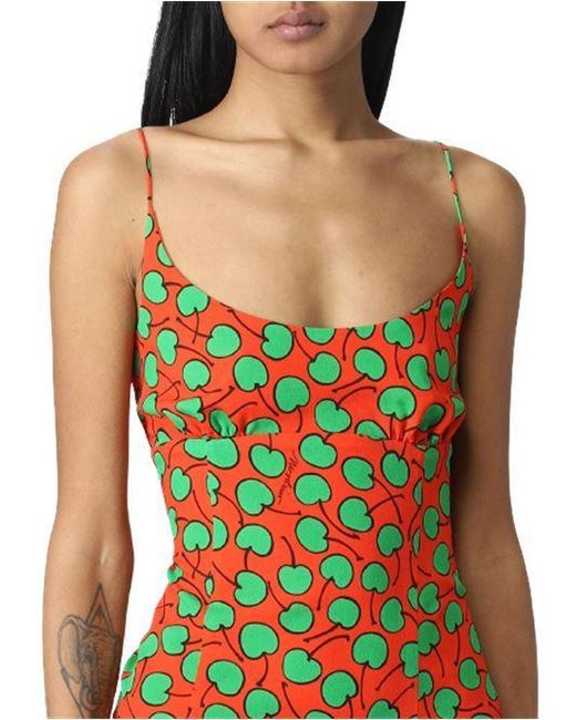 Moschino Metallic Printed Dress