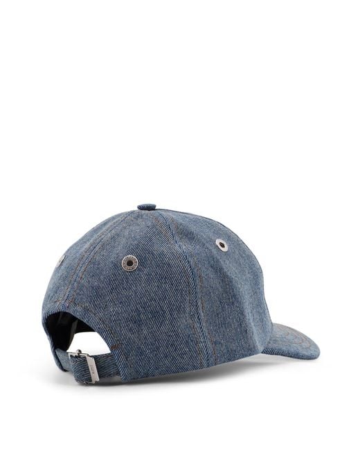 AMI Blue Denim Baseball Hat for men