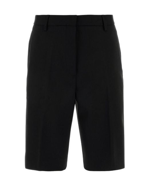 Dries Van Noten Black Straight Leg Shorts