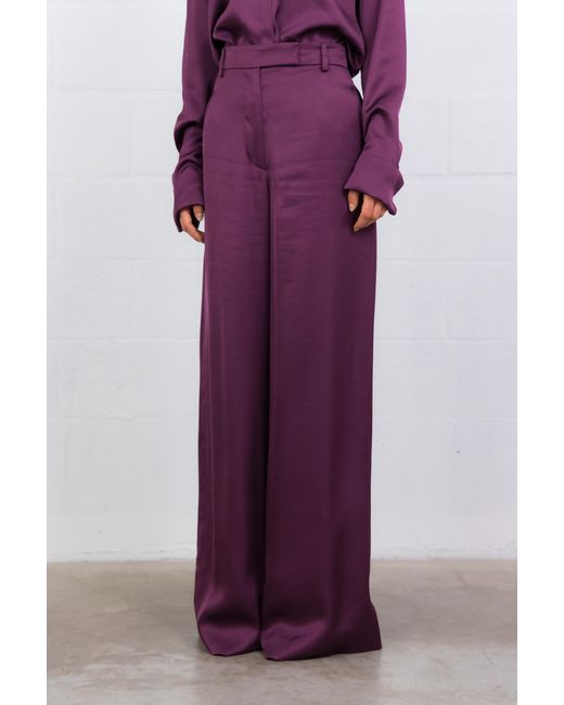 Dries Van Noten Purple Casual Pants With Belt Loops