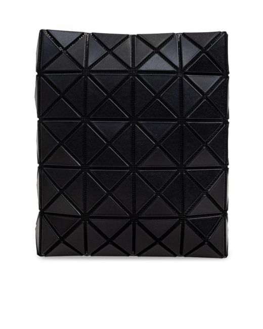 Issey Miyake Black Prism Matte Geometric Patterned Shoulder Bag