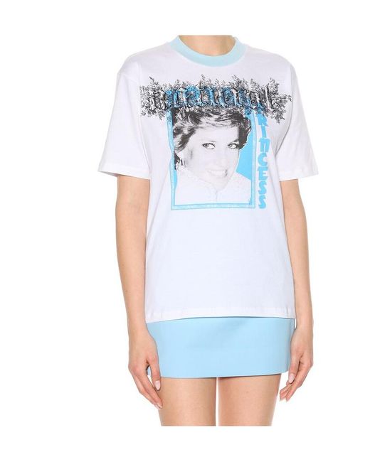 Off-White c/o Virgil Abloh Blue Tribute 1 Princess Diana T-Shirt