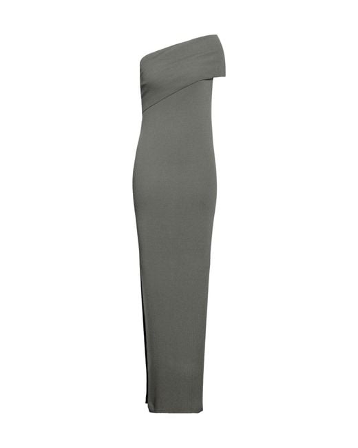 Rick Owens Gray Fitted Knit Dress