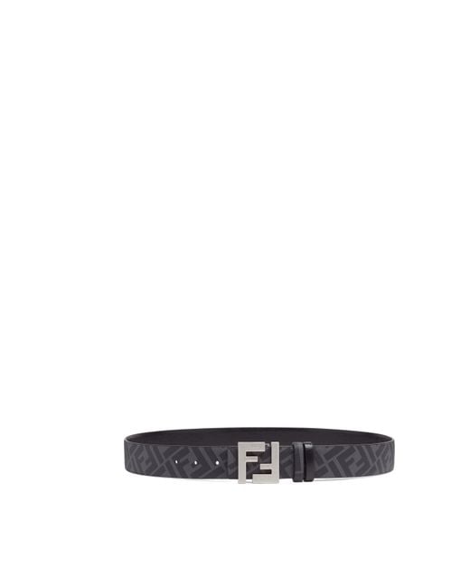 Fendi White Ff Squared Belt for men